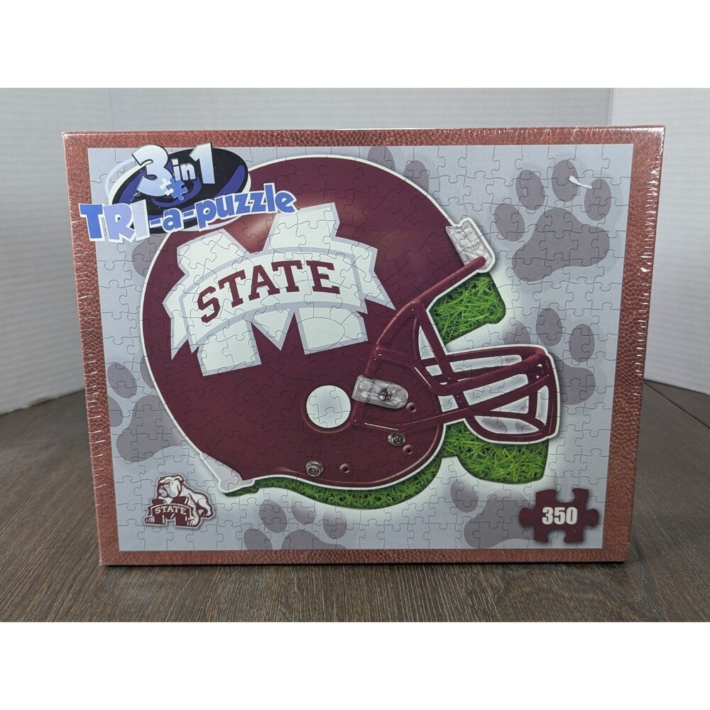 NEW 3 in 1 Tri-a-PUZZLE Mississippi State Bulldogs College Edition Licensed